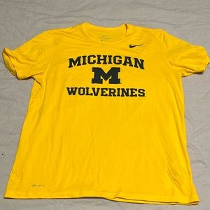 Michigan Wolverines Nike Dri-Fit T Shirt.